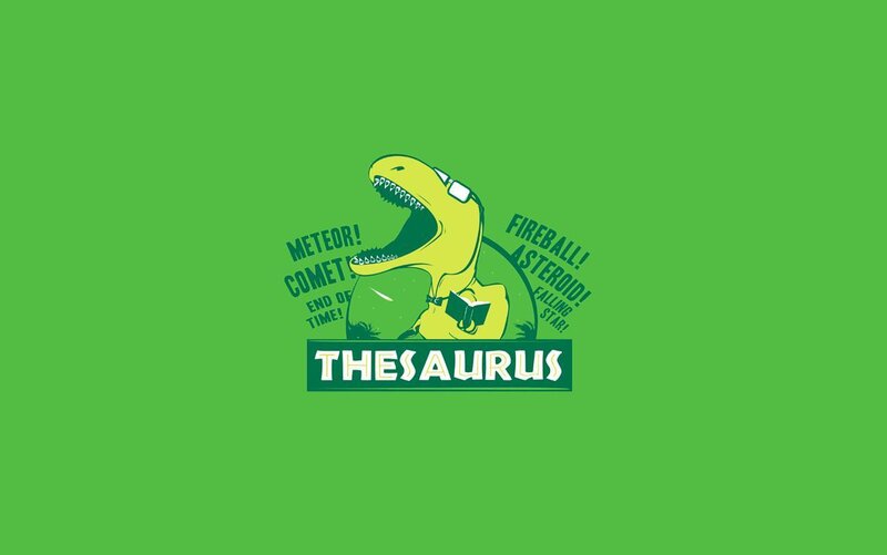 Thesaurus dinosaur logo