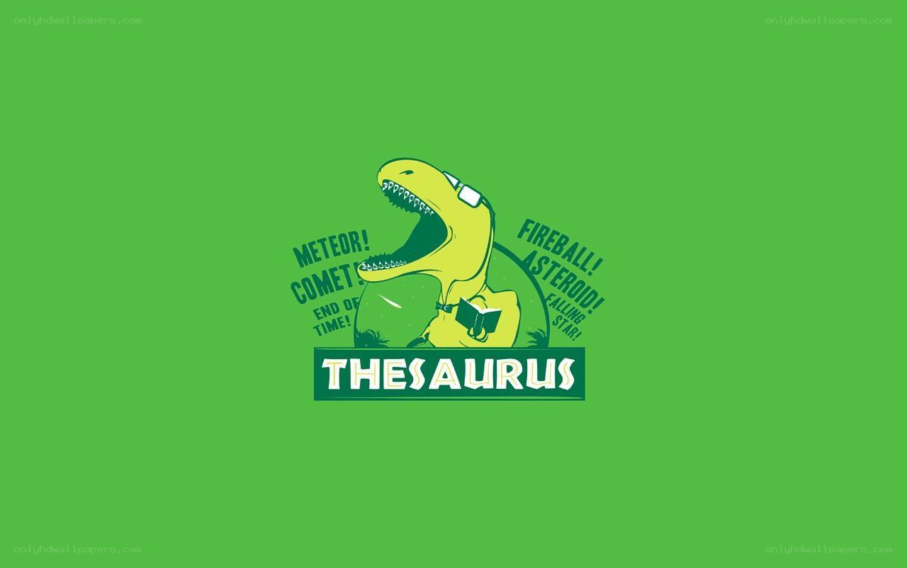 Thesaurus dinosaur logo