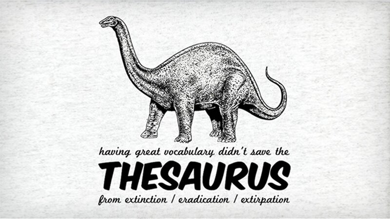 Thesaurus extinction joke