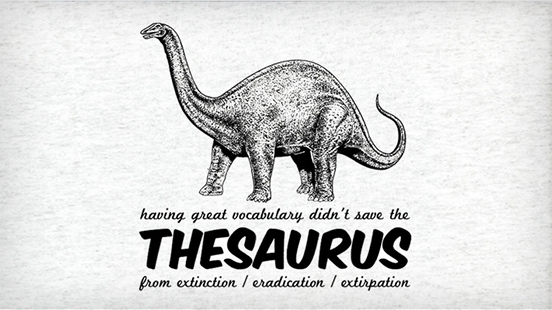 Thesaurus extinction joke