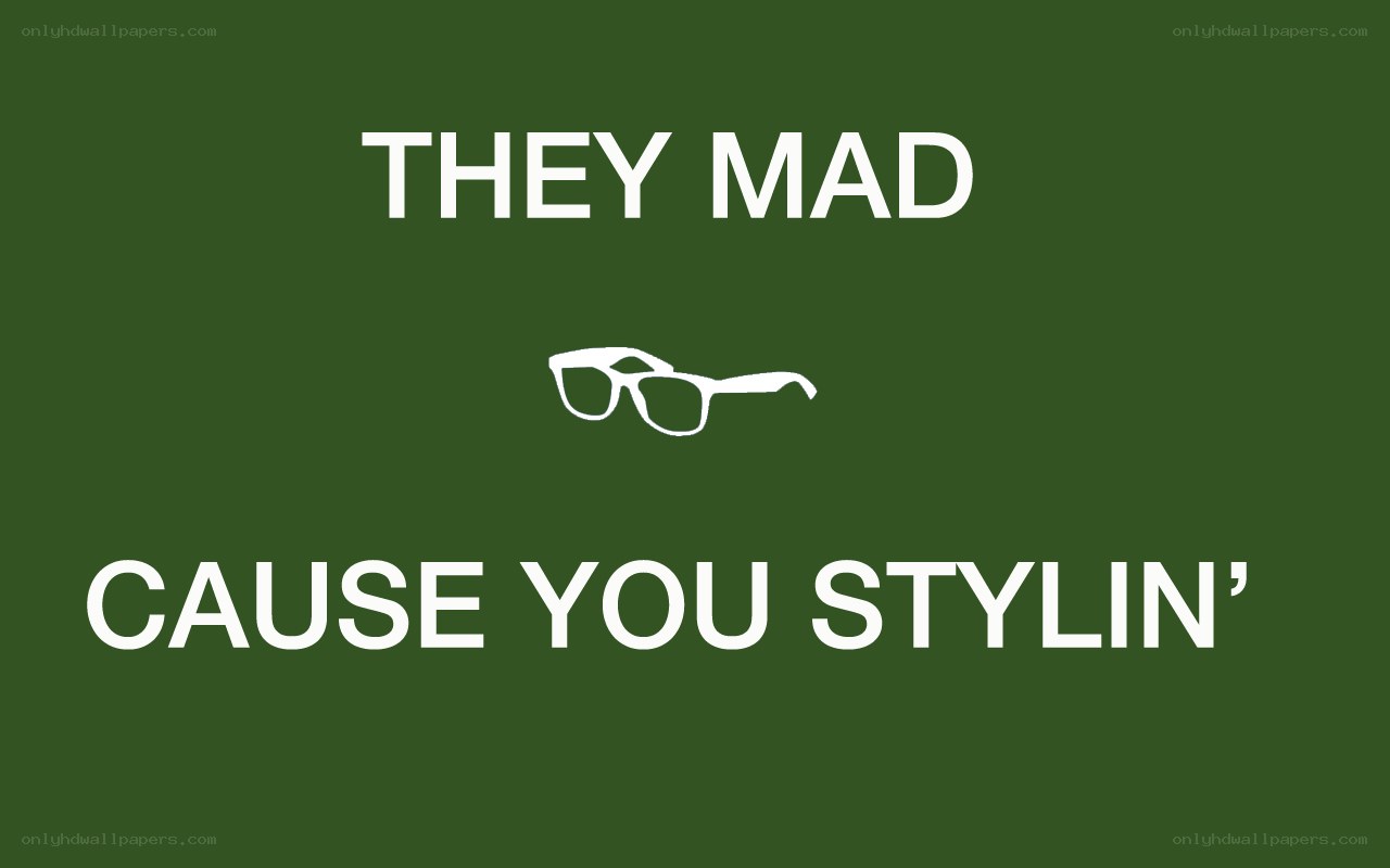 they mad cause you stylin