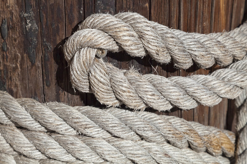 Thick Rope on Wood