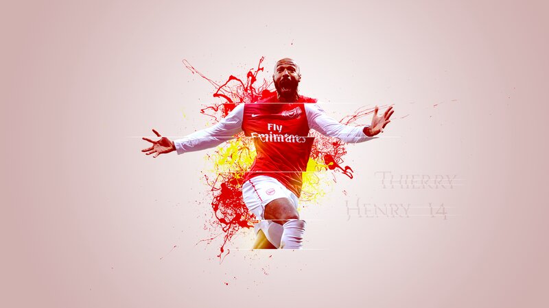 Thierry Henry Celebrating — Red