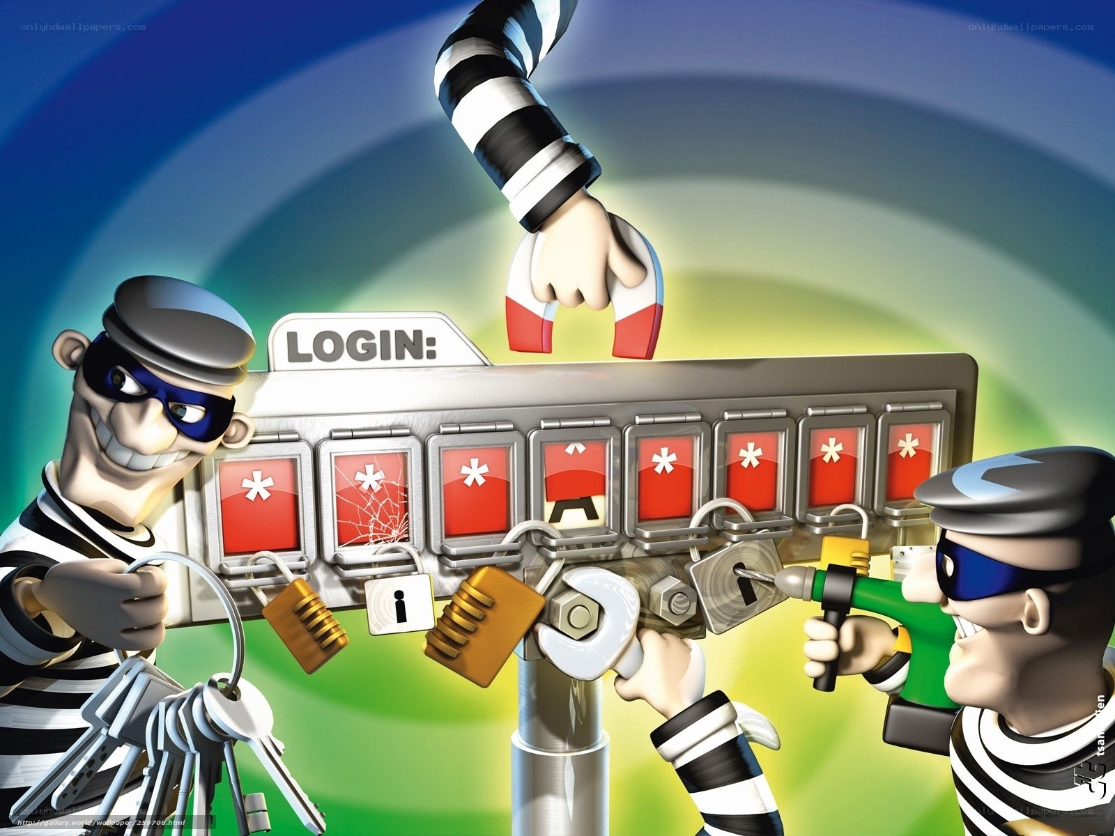 Thieves hacking login panel