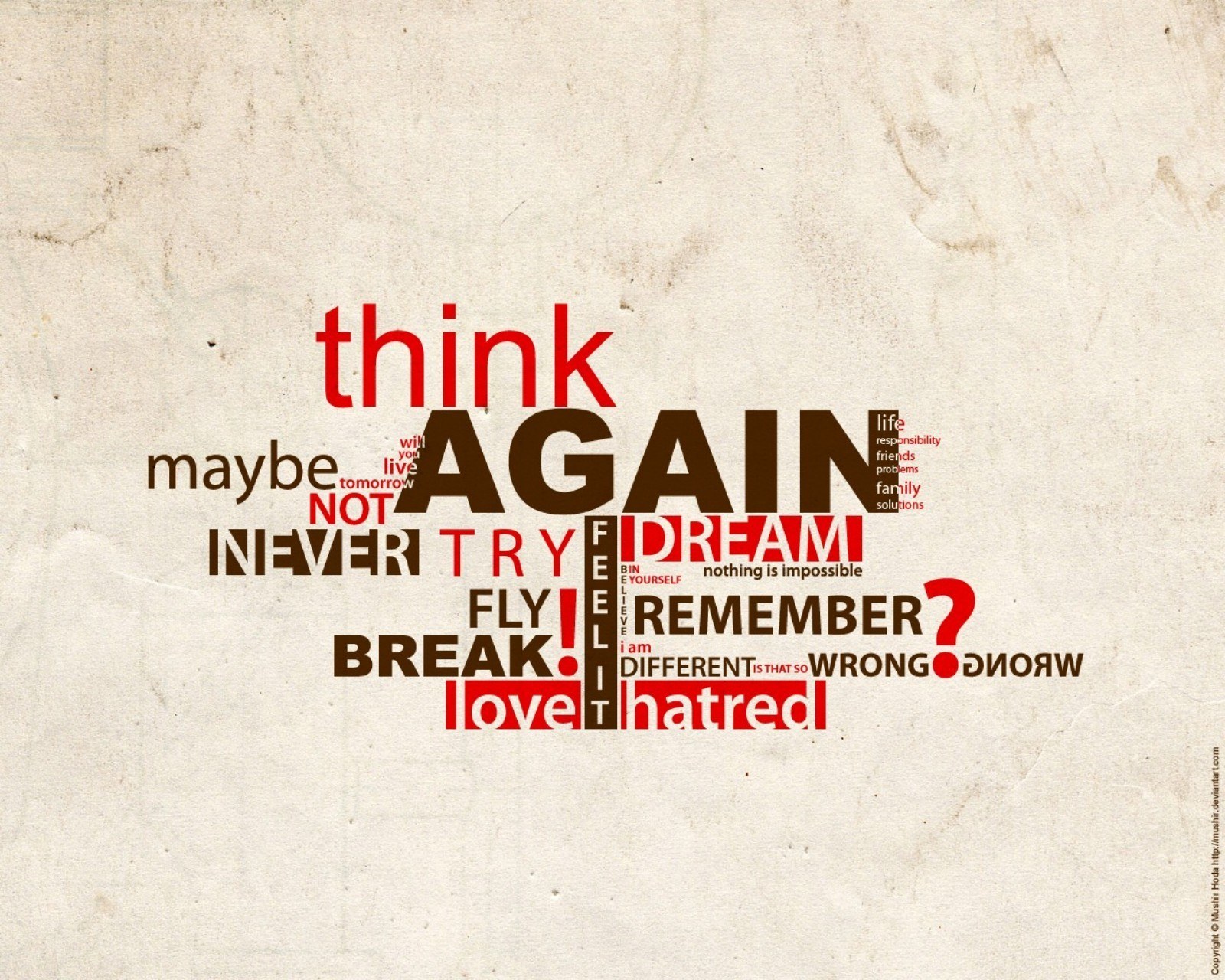think again word art