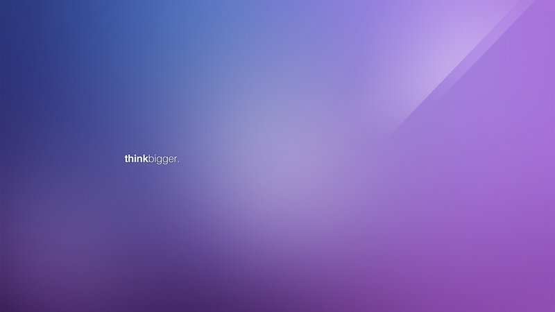 think bigger text on gradient
