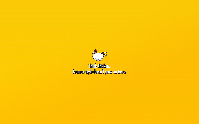 Think Chicken slogan