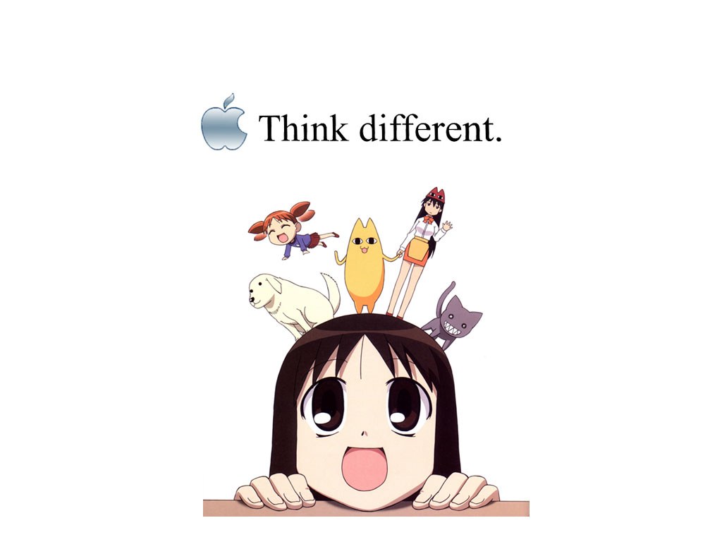 Think different with anime characters