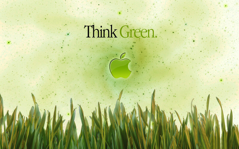 Think Green Apple wallpaper