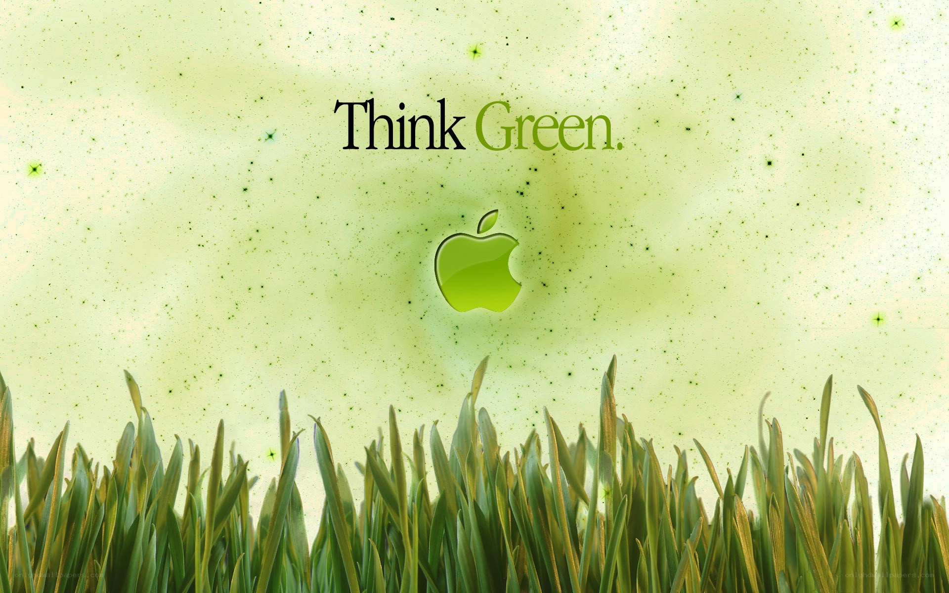 Think Green Apple wallpaper