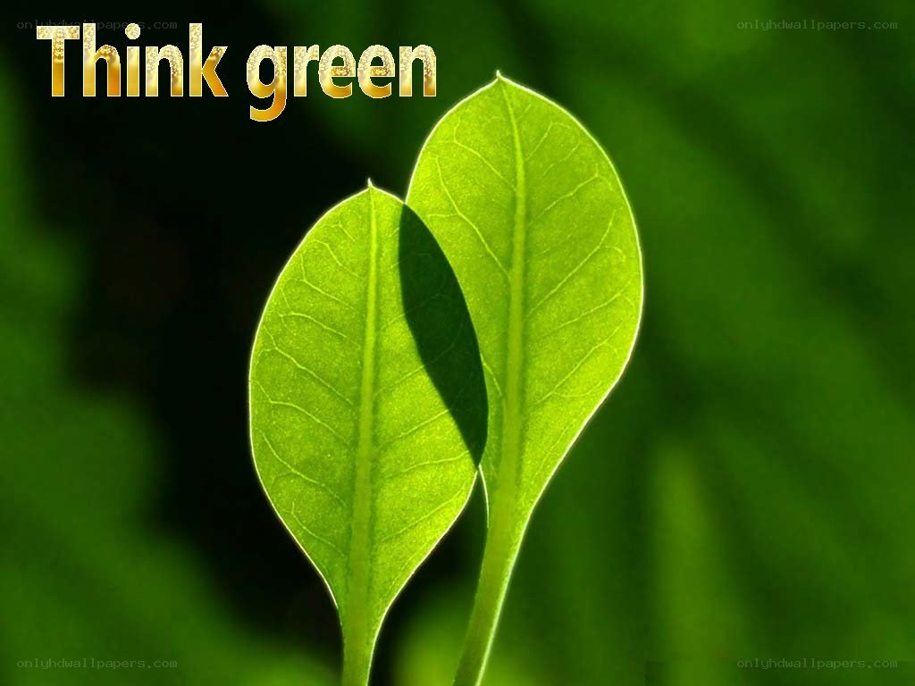 Think green message