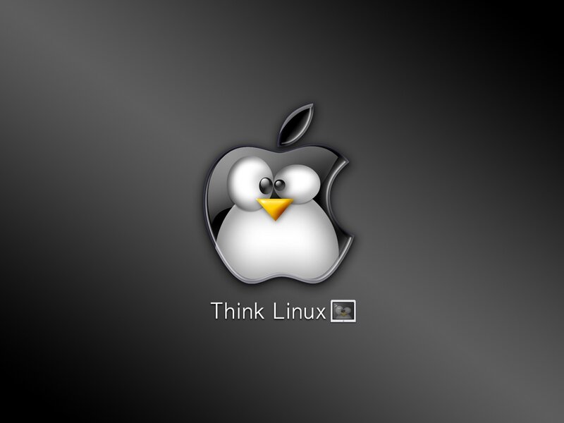 Think Linux logo art