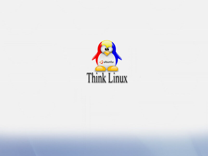 Think Linux with Ubuntu penguin