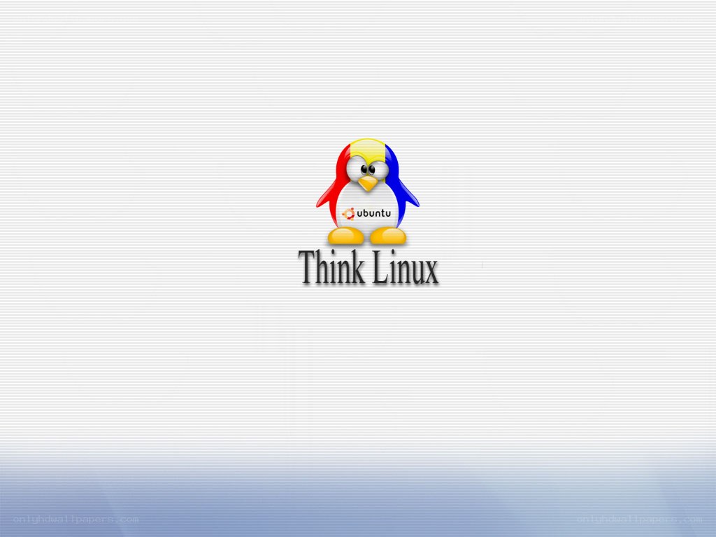 Think Linux with Ubuntu penguin