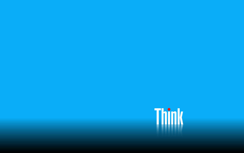 Think Logo on Blue Background — Calm