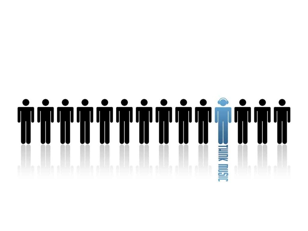 Think Music logo with figures