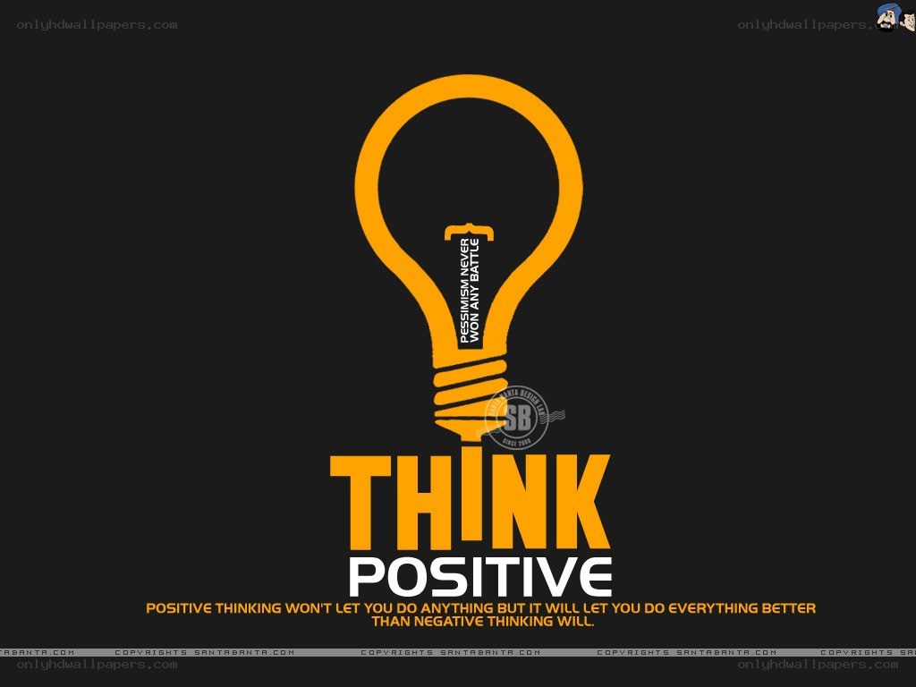 Think Positive Motivational Graphic