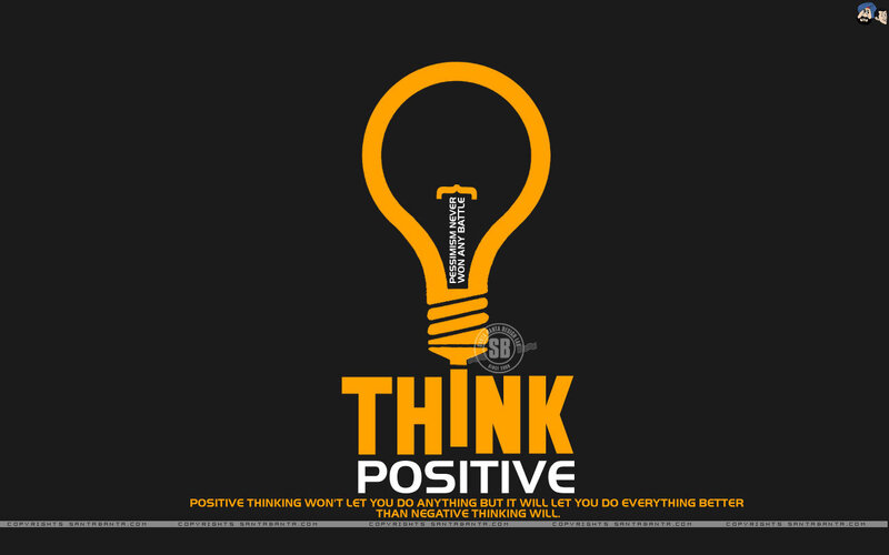 Think Positive Motivational Image