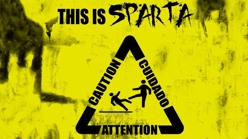 This is Sparta warning sign