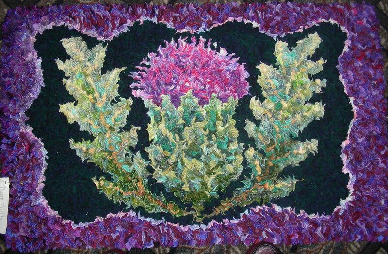 Thistle rug artwork