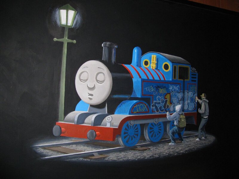 Thomas the Tank Engine graffiti