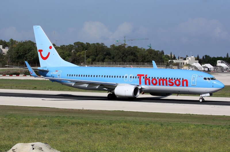 Thomson Airplane on Runway