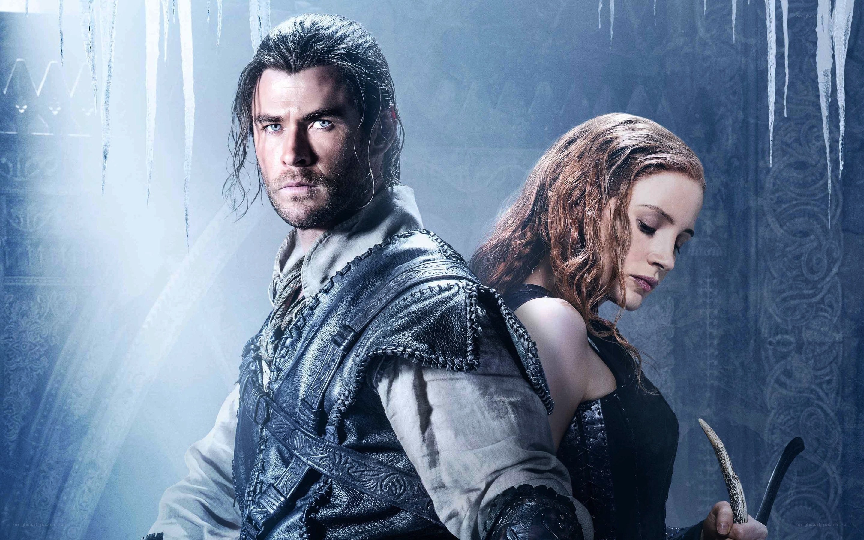 Thor and Jane in icy cave