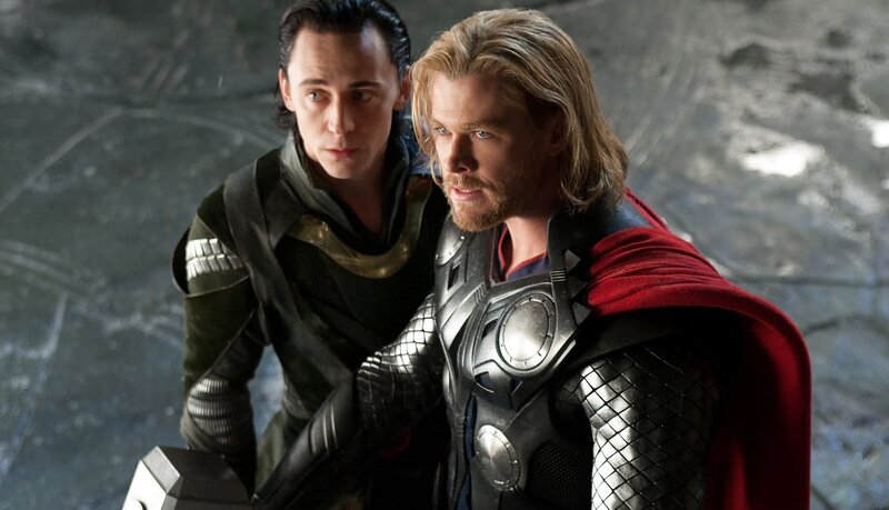 Thor and Loki Standing — Gray