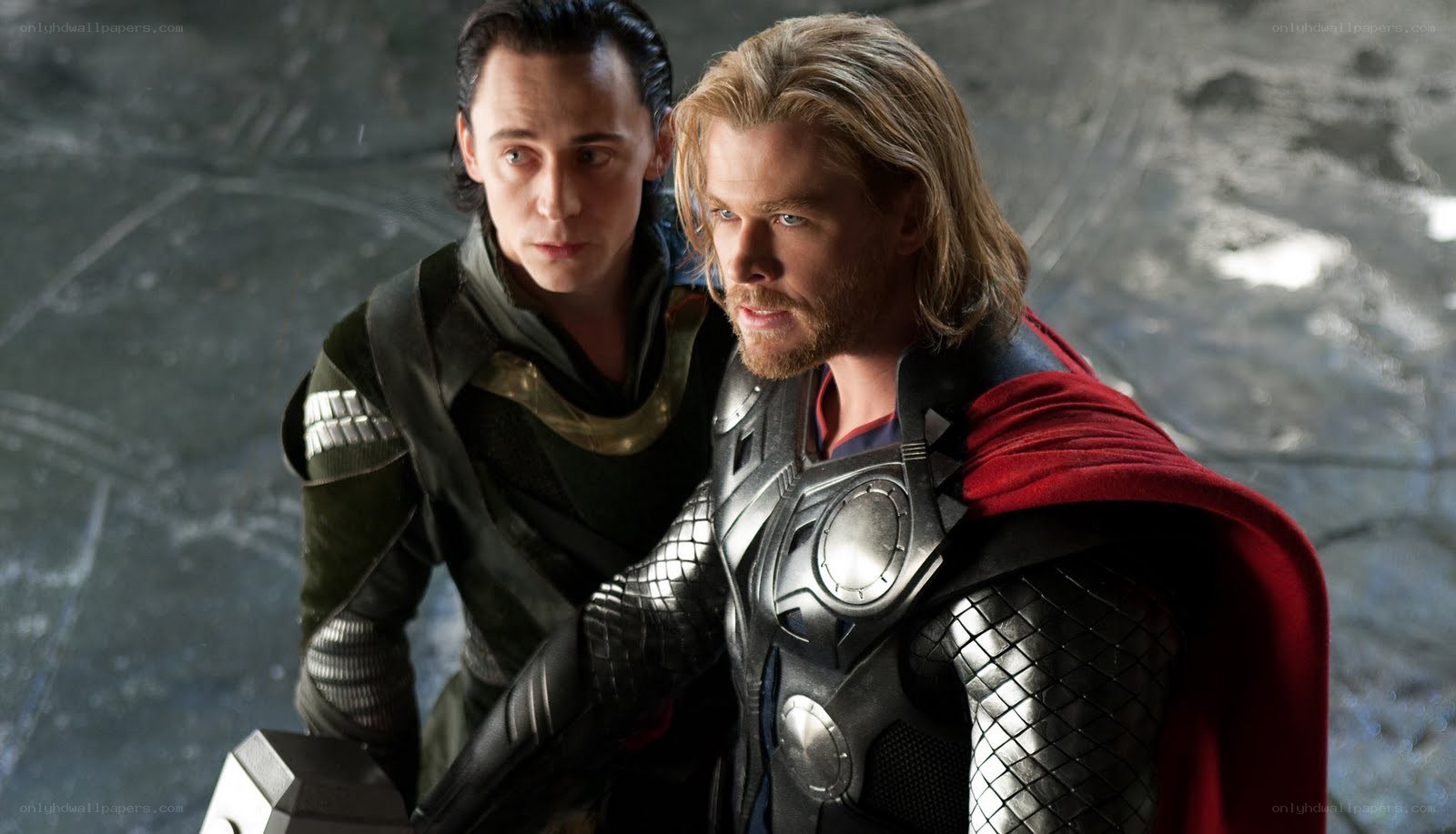 Thor and Loki standing together