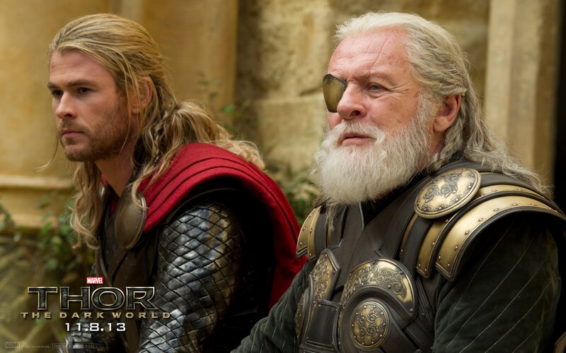 Thor and Odin in Thor: The Dark World