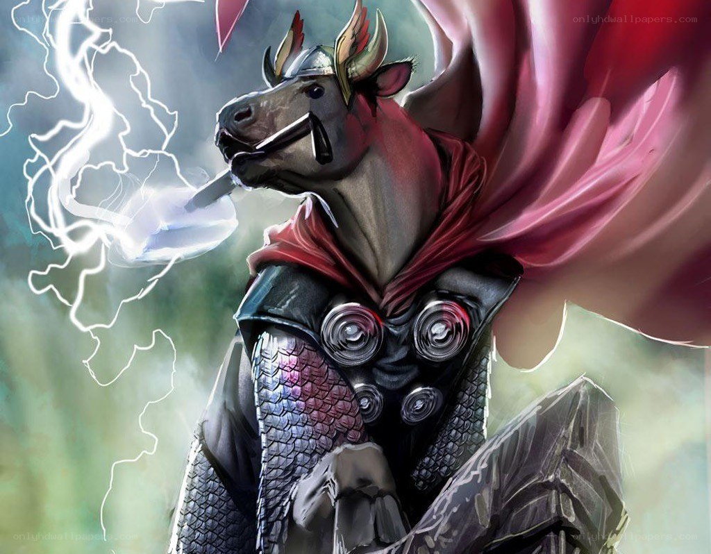 Thor as a bull warrior