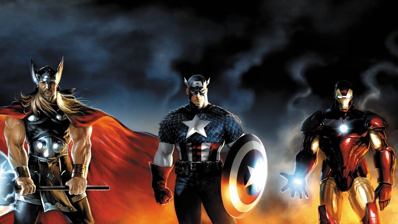 Thor, Captain America, Iron Man — Black