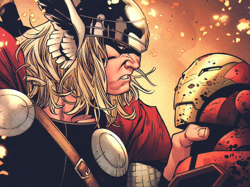 Thor confronts Iron Man
