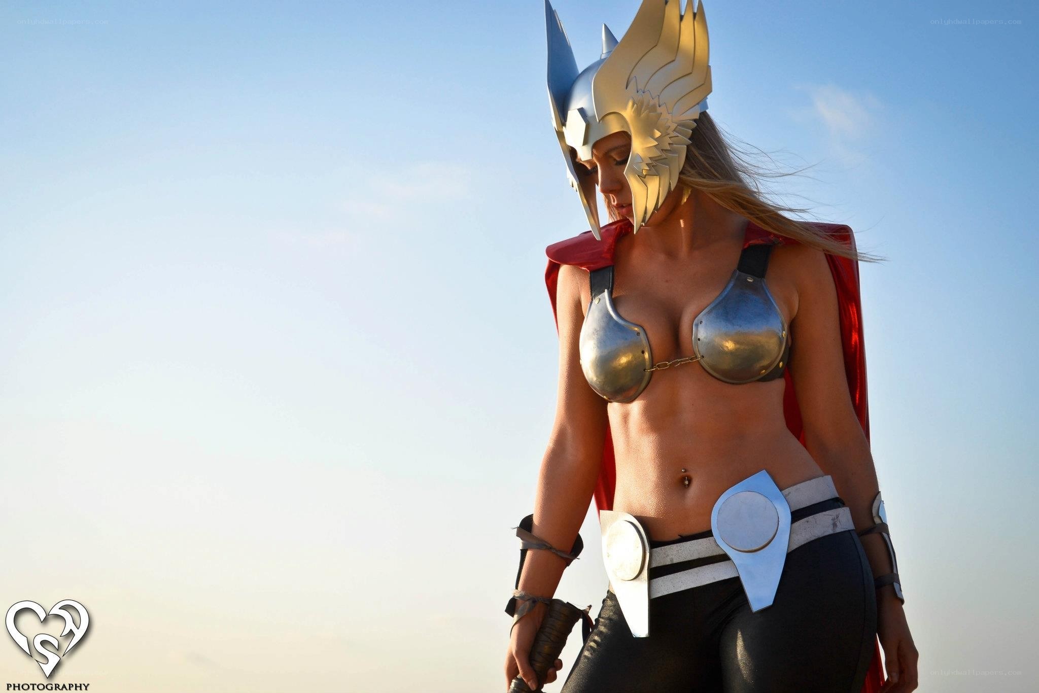 Thor cosplay in armor
