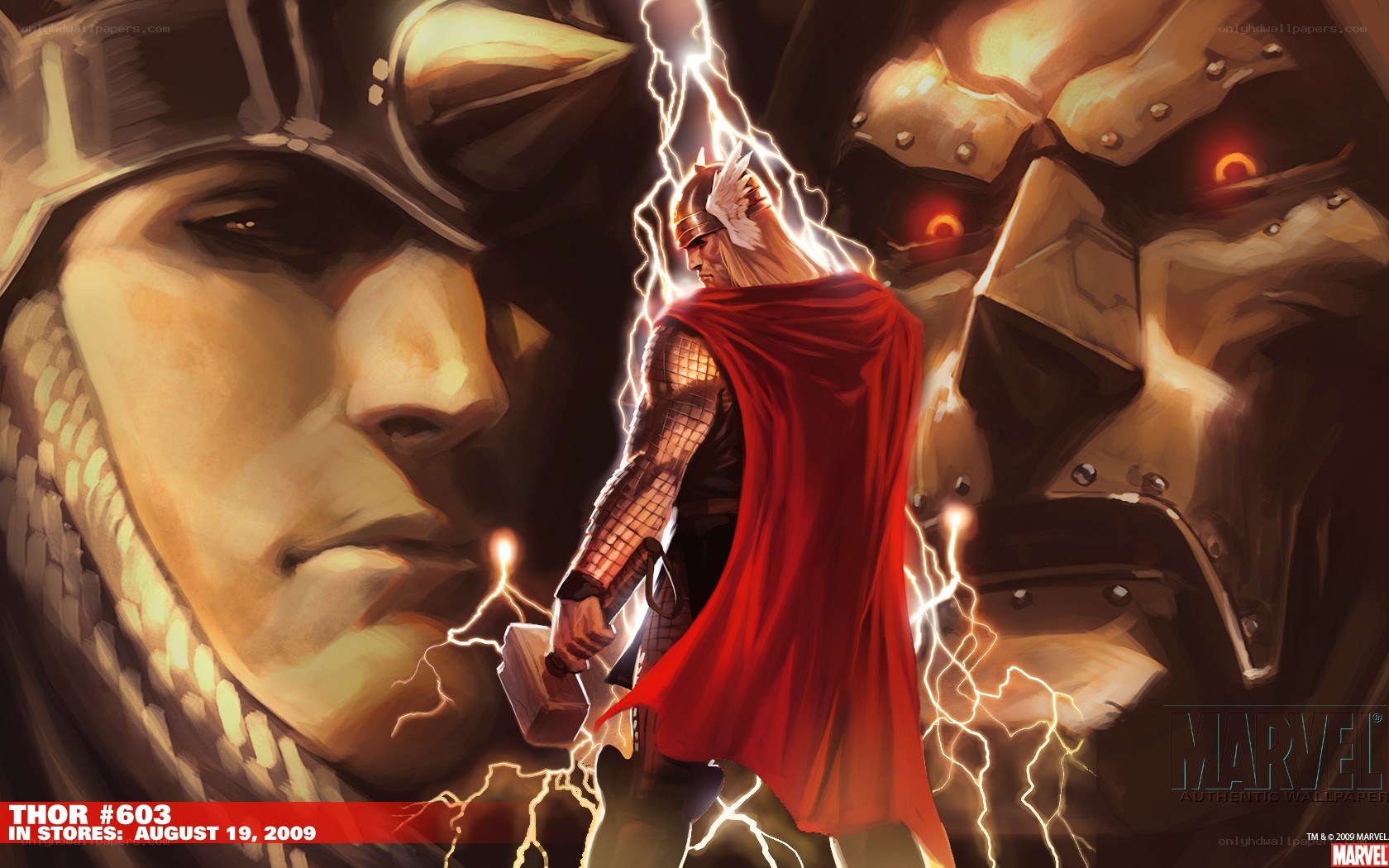 Thor facing a giant enemy