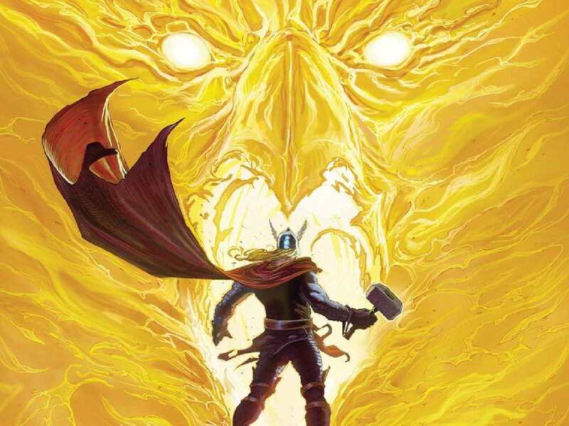 Thor Facing Golden Entity