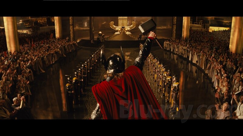 Thor Holding Hammer — Red, Dramatic, Photograph, Crowd