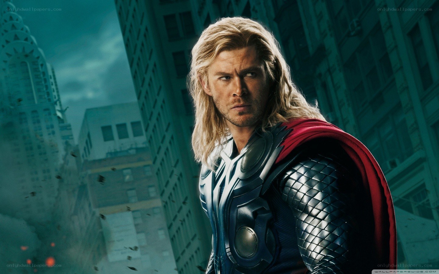 Thor in a cityscape