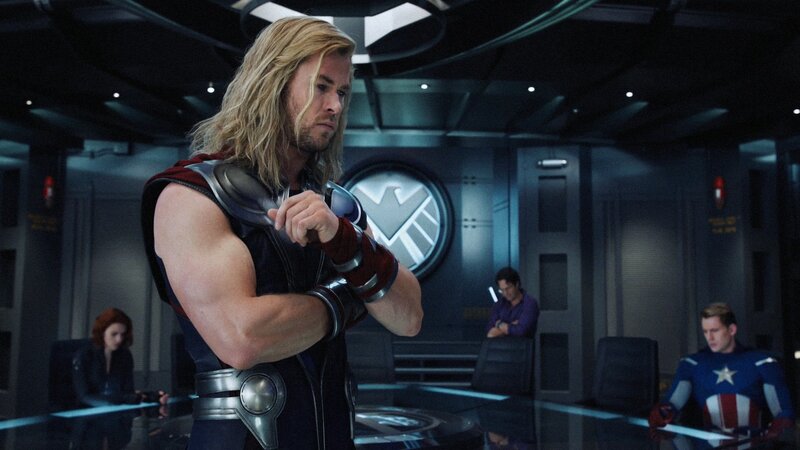 Thor in a S.H.I.E.L.D. meeting