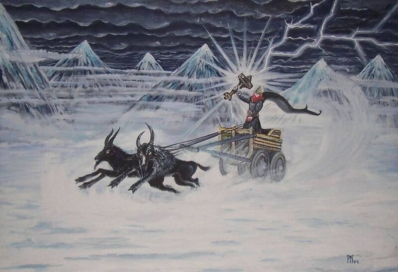 Thor in a snowy landscape