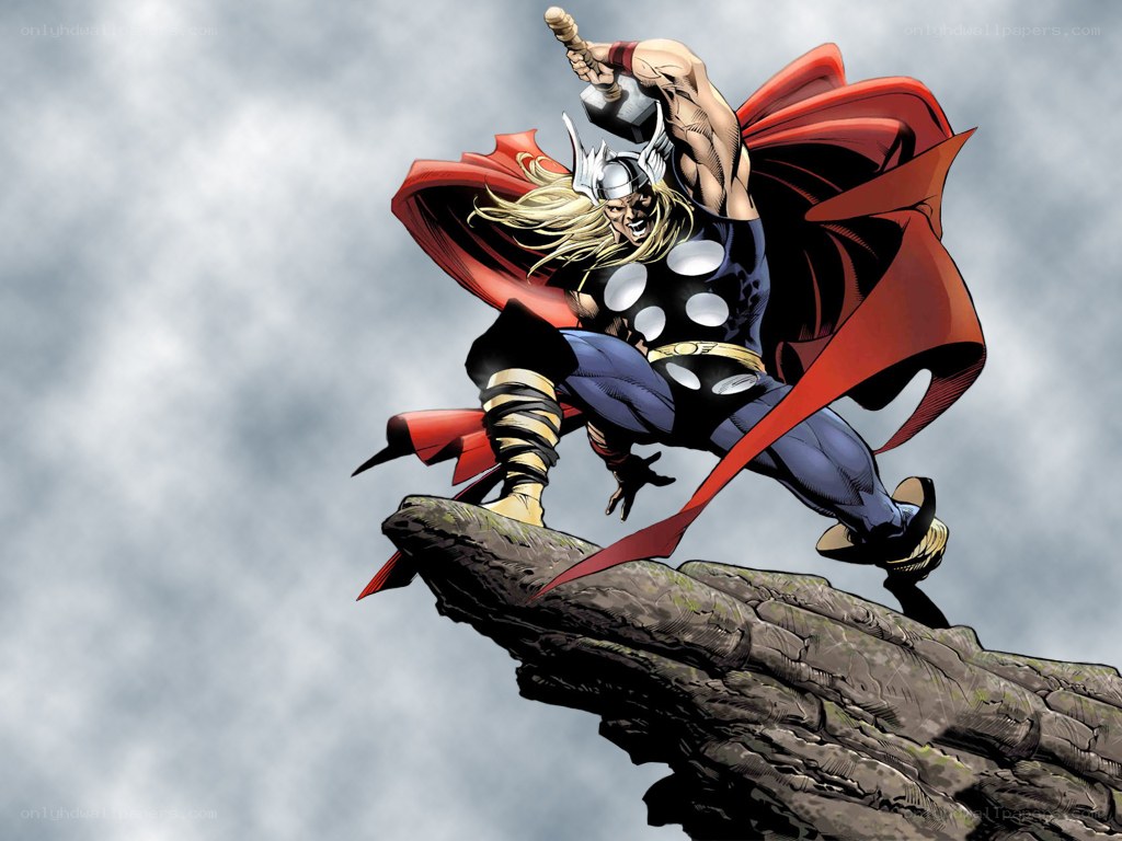 Thor in action on a cliff