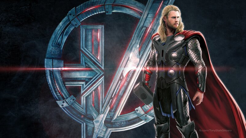 Thor in Armor — Black, Dramatic, Digital Art