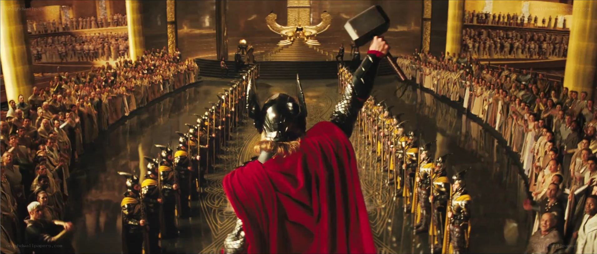 Thor in Asgard hall