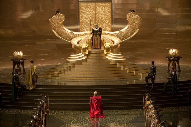 Thor in Asgard's throne room
