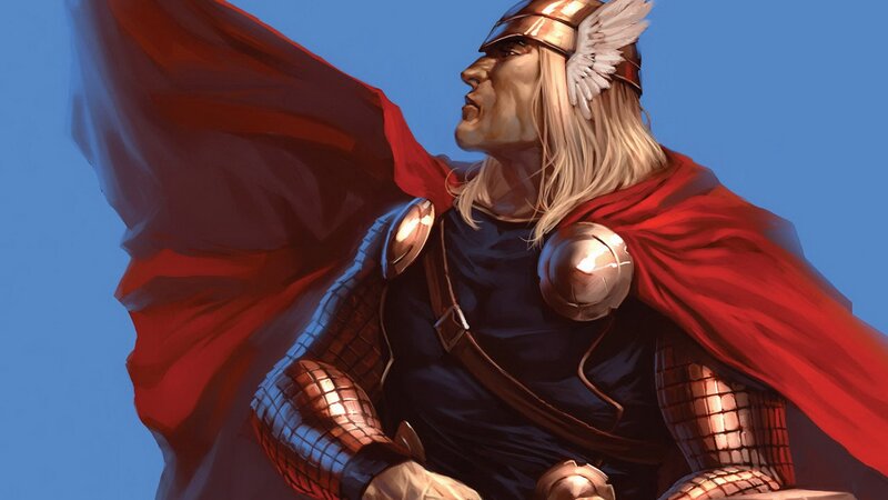 Thor in red cape