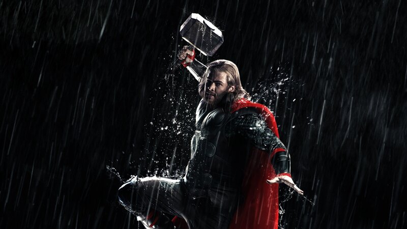 Thor in the rain