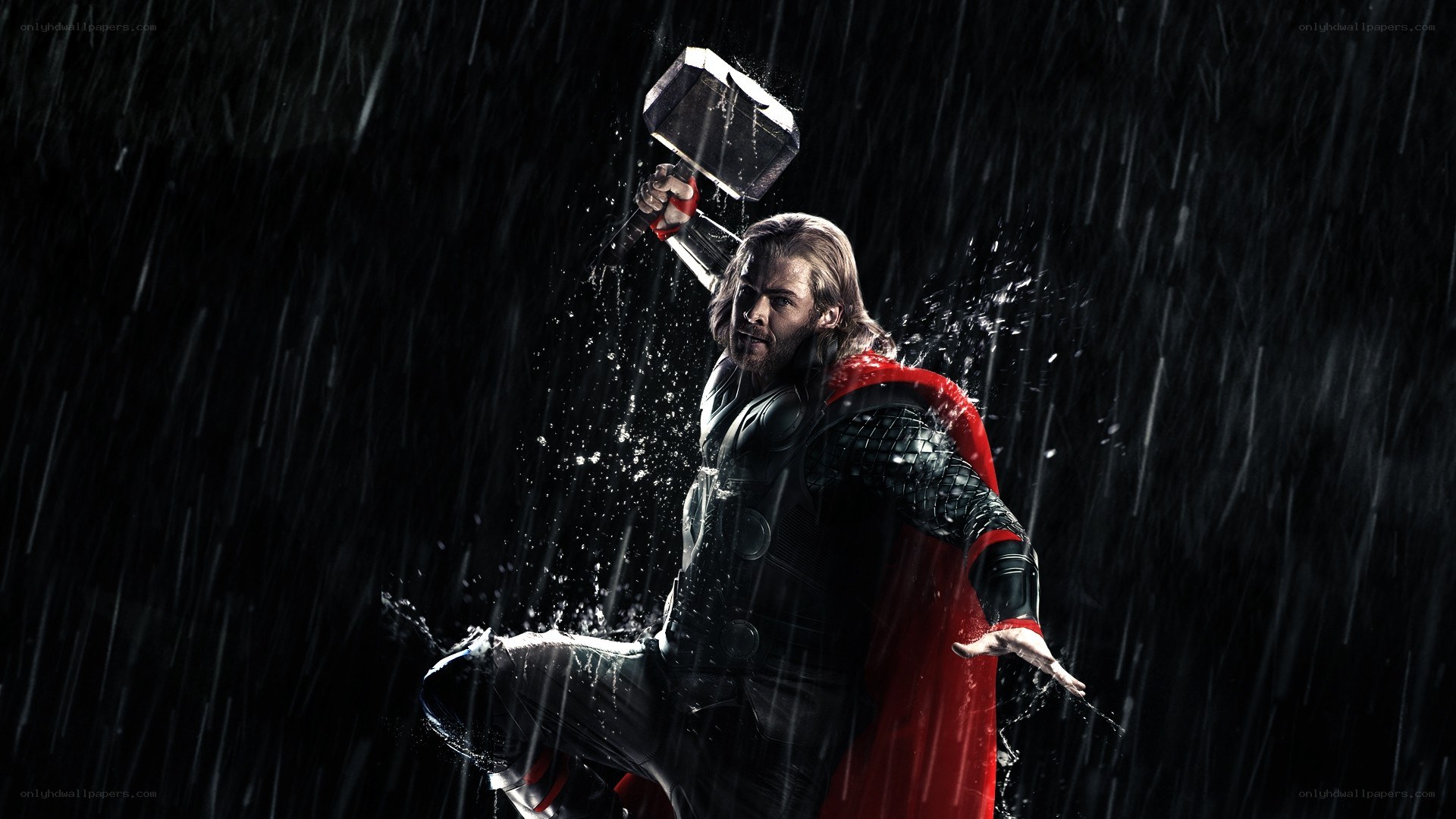 Thor in the rain
