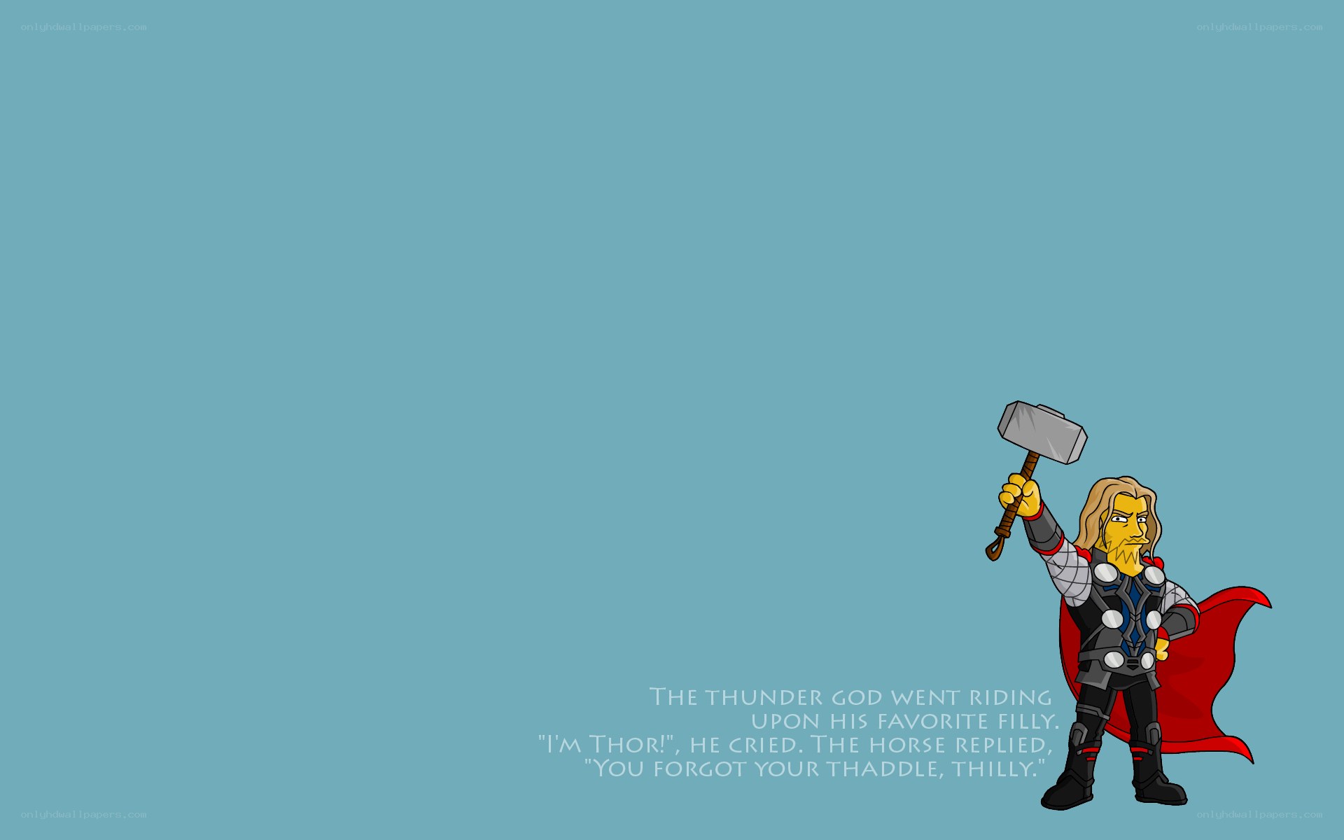 Thor in The Simpsons style