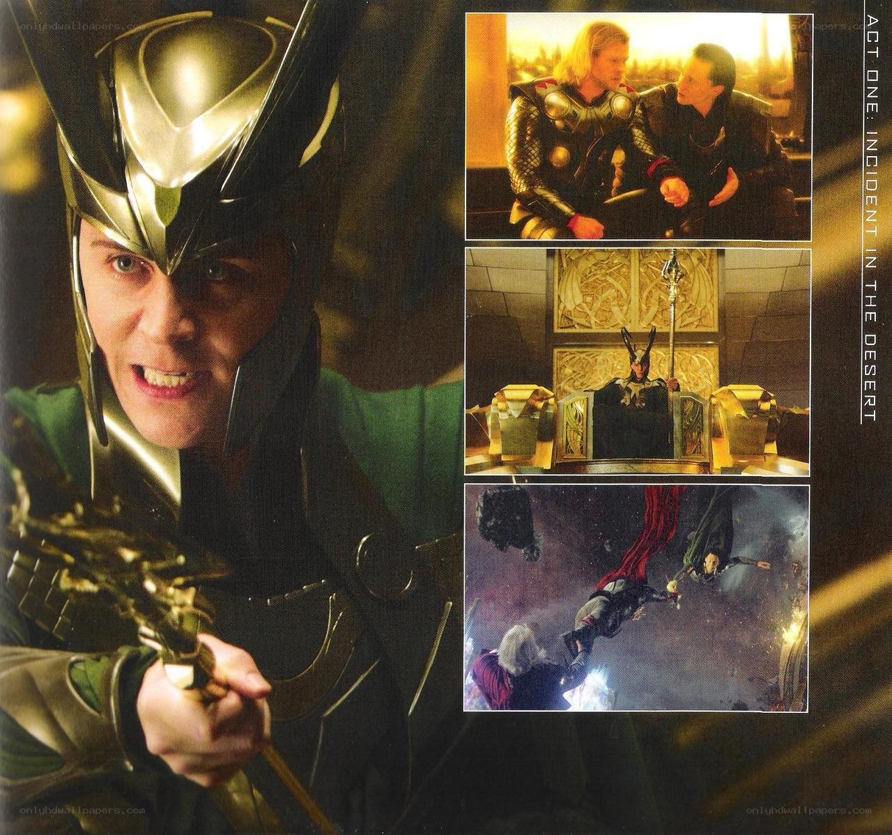 Thor movie scene collage