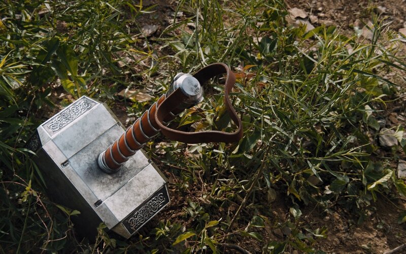 Thor's hammer in grass